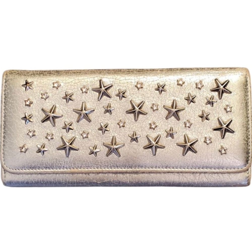 JIMMY CHOO Star-Studded Filipa Long Wallet